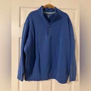 Roundtree & Yorke Trademark 1/4 Zip Long Sleeve Pullover Blue Men’s 2XB
